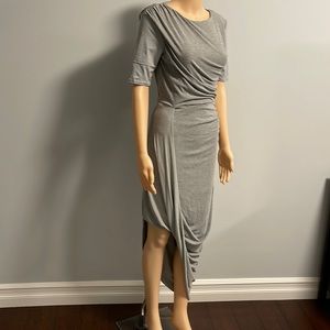 H&M asymmetrical draped short sleeve dress